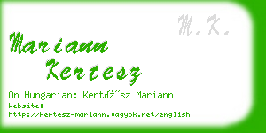mariann kertesz business card